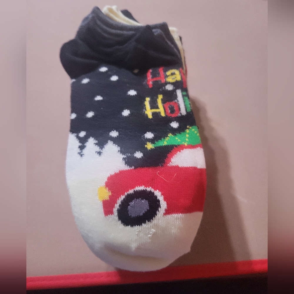 10 Pairs Womens NEW Christmas Socks‎  Womens Stocking Stuffer No Shows A15